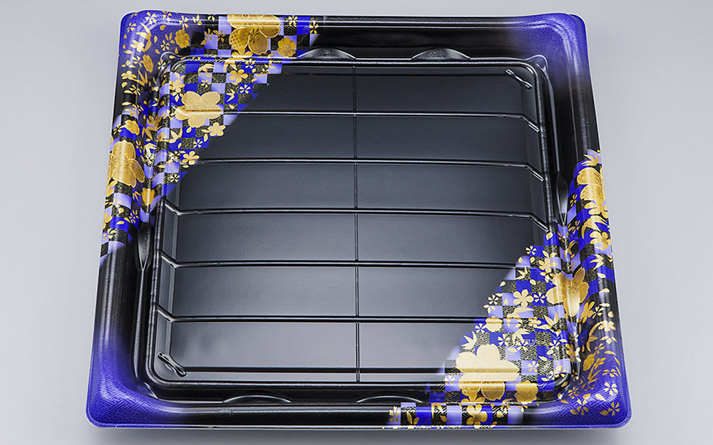 寿司容器 SFうま皿330 花雅紫本体