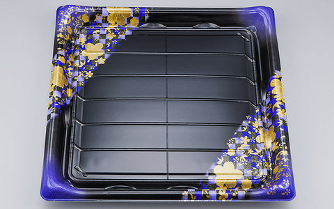 寿司容器 SFうま皿330 花雅紫本体