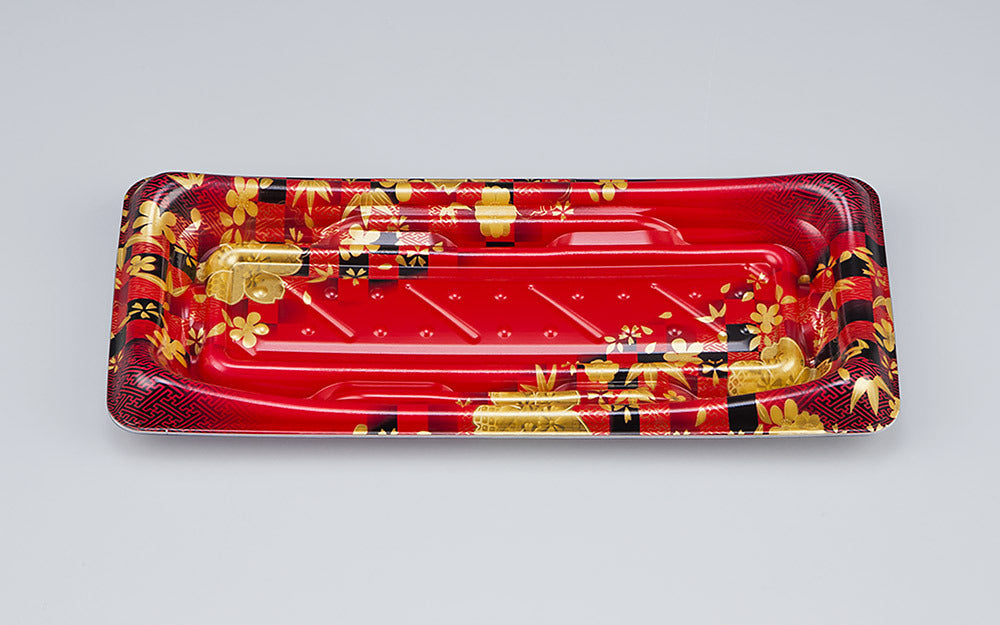 寿司容器 SFうま皿15 花雅赤本体