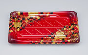 寿司容器 SFうま皿25 花雅赤本体