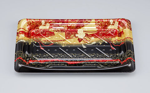 寿司容器 SFうま皿25 優赤本体