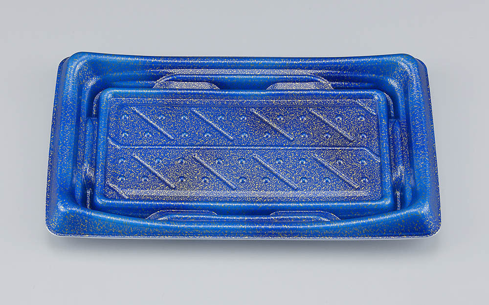 寿司容器 SFうま皿25 星雲青本体