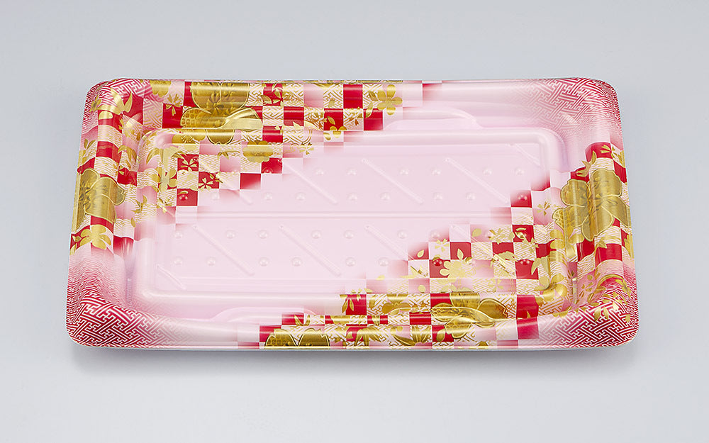 寿司容器 SFうま皿25 花雅桃本体