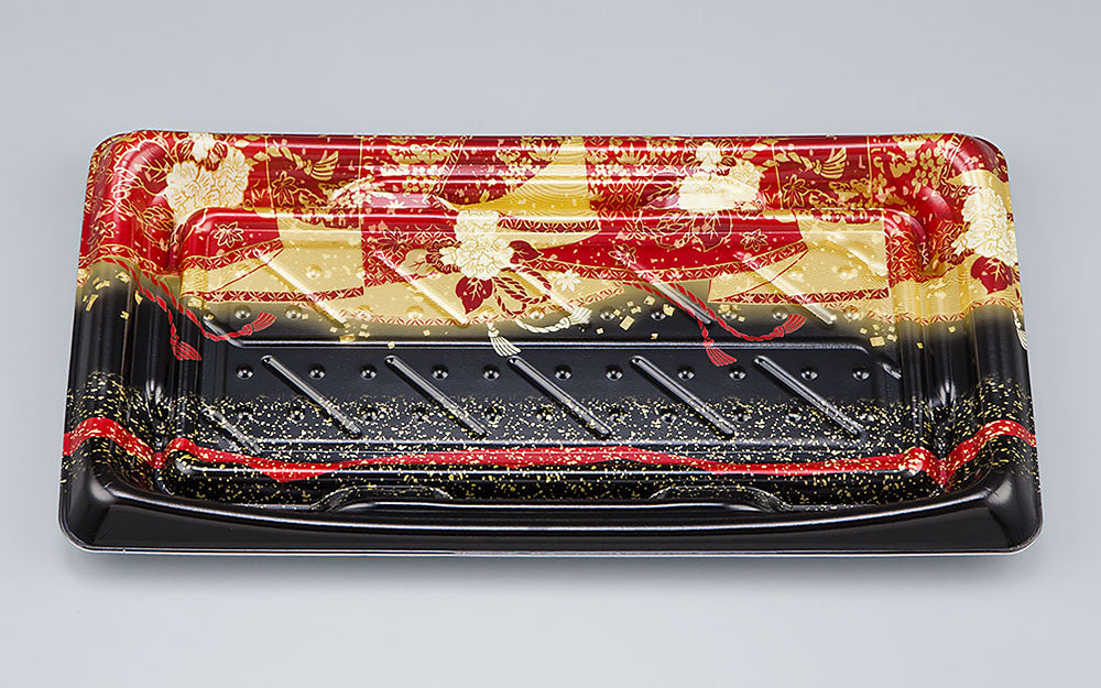 寿司容器 SFうま皿26 優赤本体