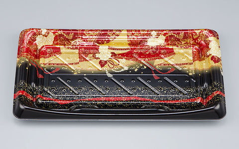 寿司容器 SFうま皿26 優赤本体