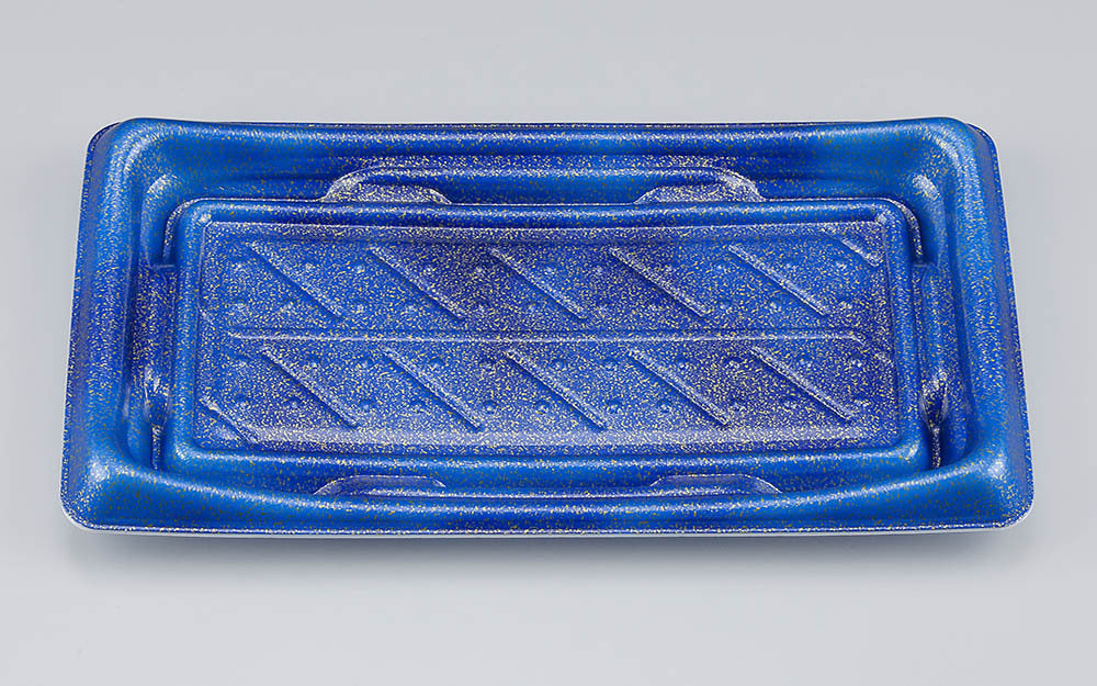 寿司容器 SFうま皿26 星雲青本体