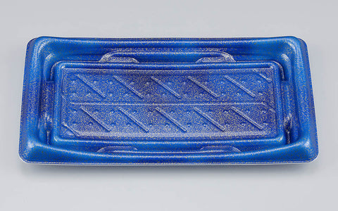 寿司容器 SFうま皿26 星雲青本体