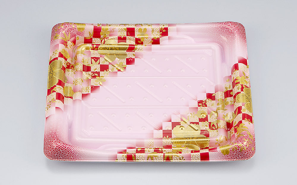 寿司容器 SFうま皿34 花雅桃本体