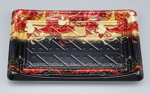 寿司容器 SFうま皿36 優赤本体