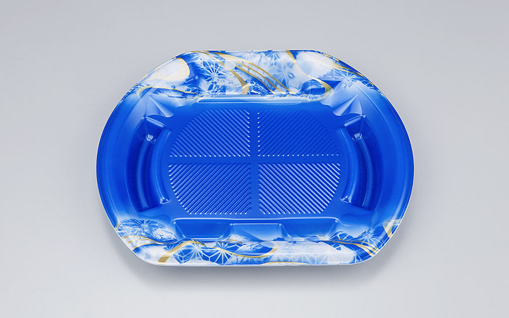 刺身容器 SF磯浜半月4平 涼潮青本体