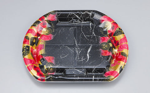 刺身容器 SF磯浜半月6平 吉祥扇本体