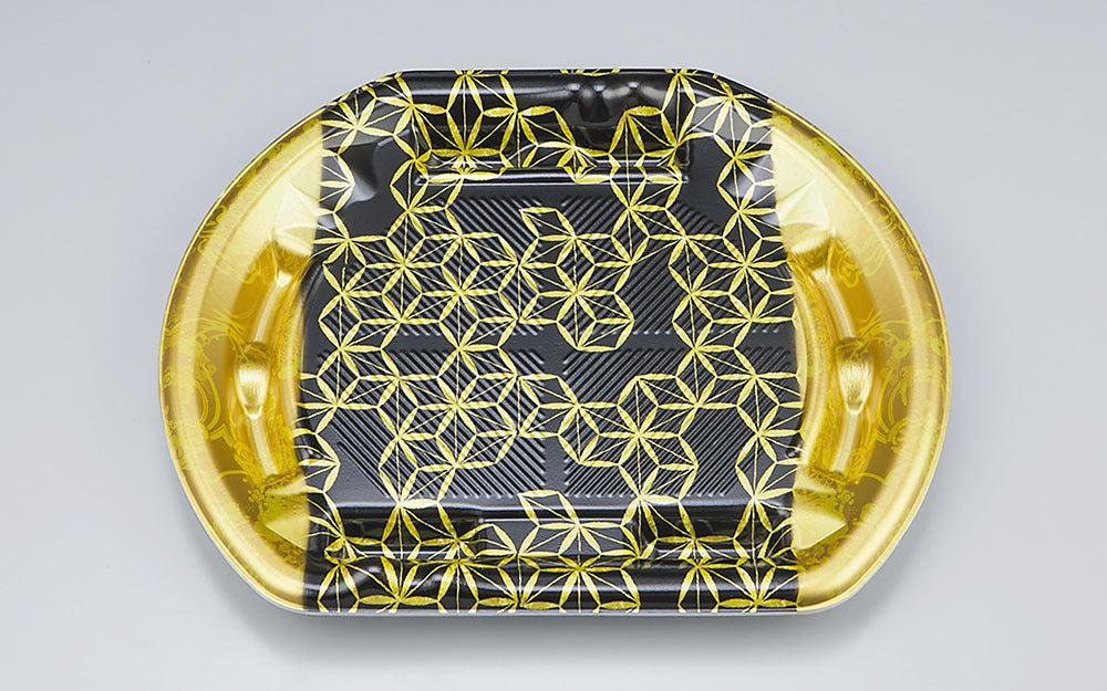 刺身容器 SF磯浜半月6平 網糸金本体