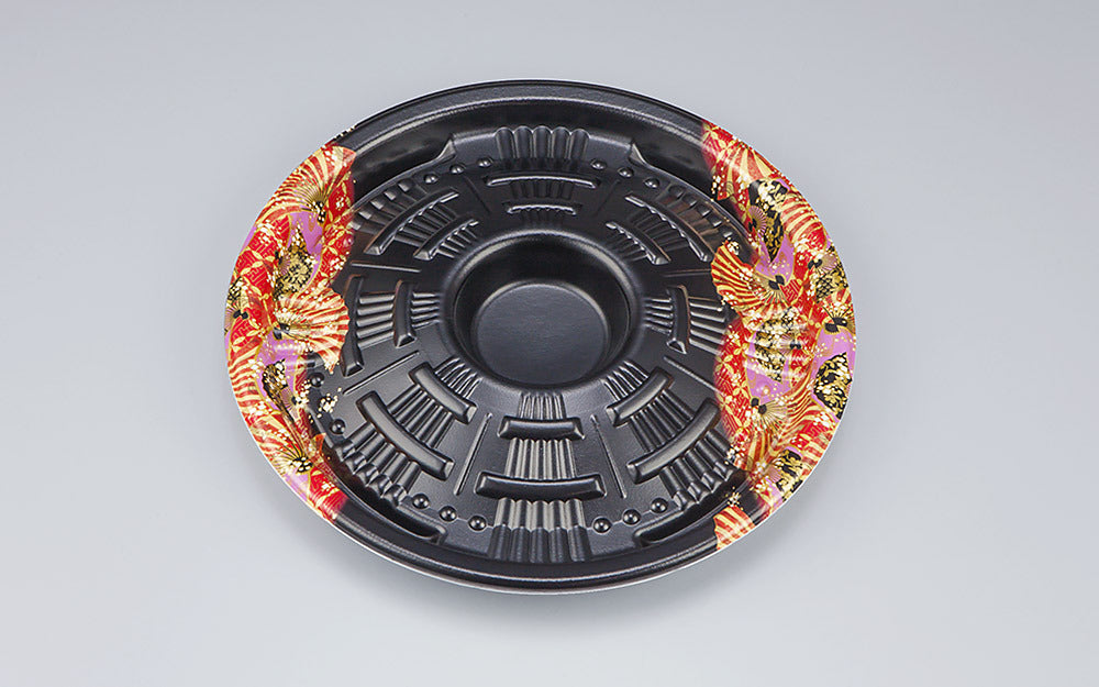 精肉容器 SF新プレート丸23 きらび赤本体