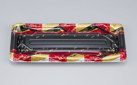 寿司容器 SF鮨板15 菱紋赤本体