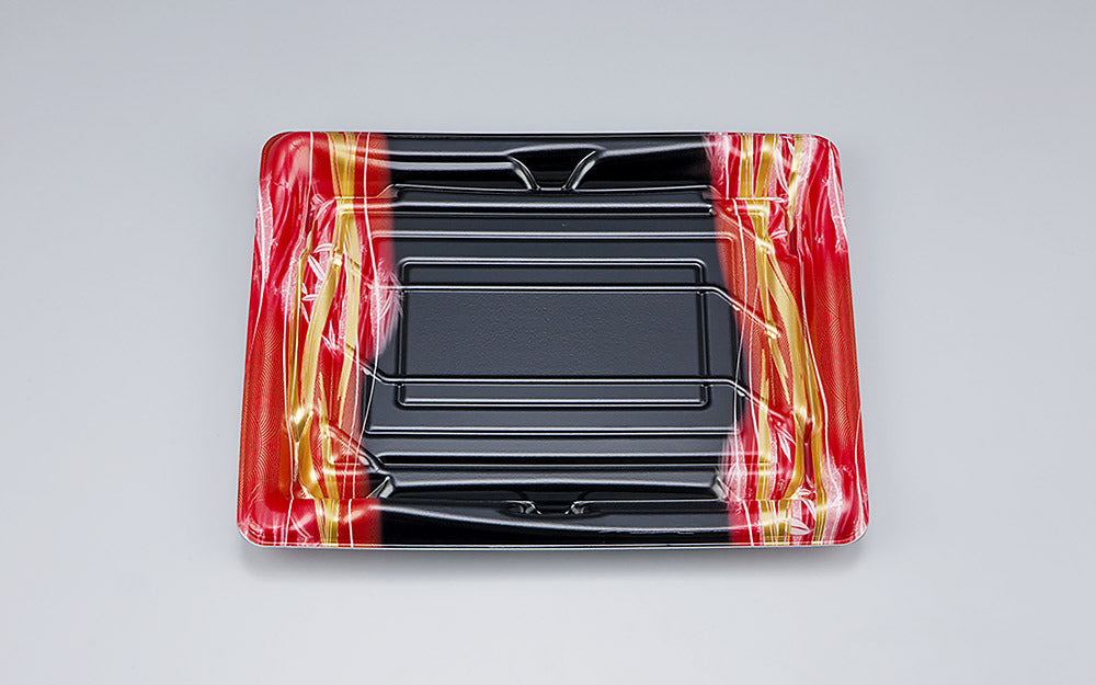 寿司容器 SF鮨板34 そよ風赤本体