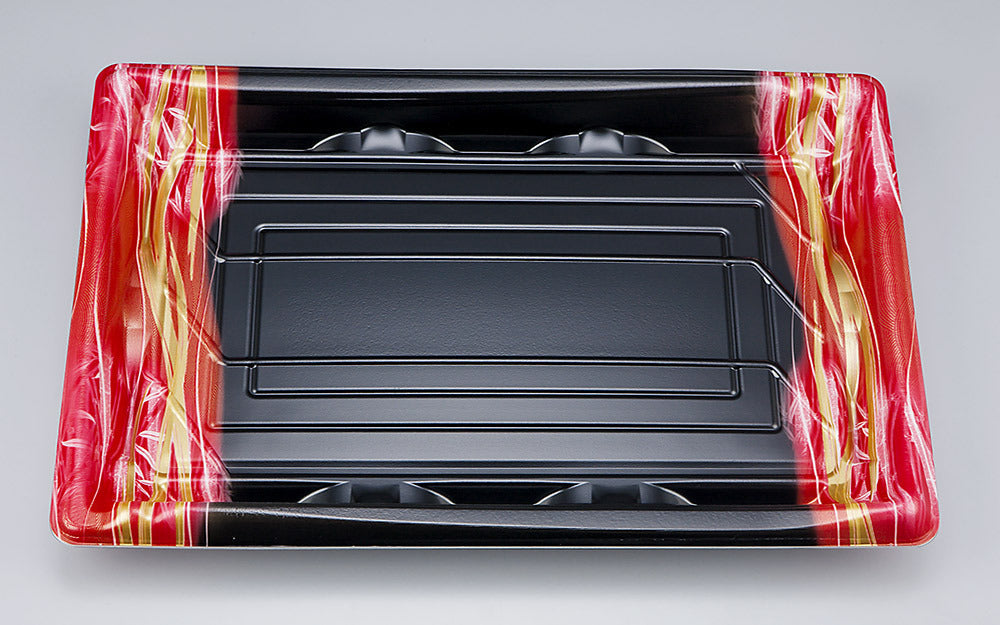 寿司容器 SF鮨板38 そよ風赤本体