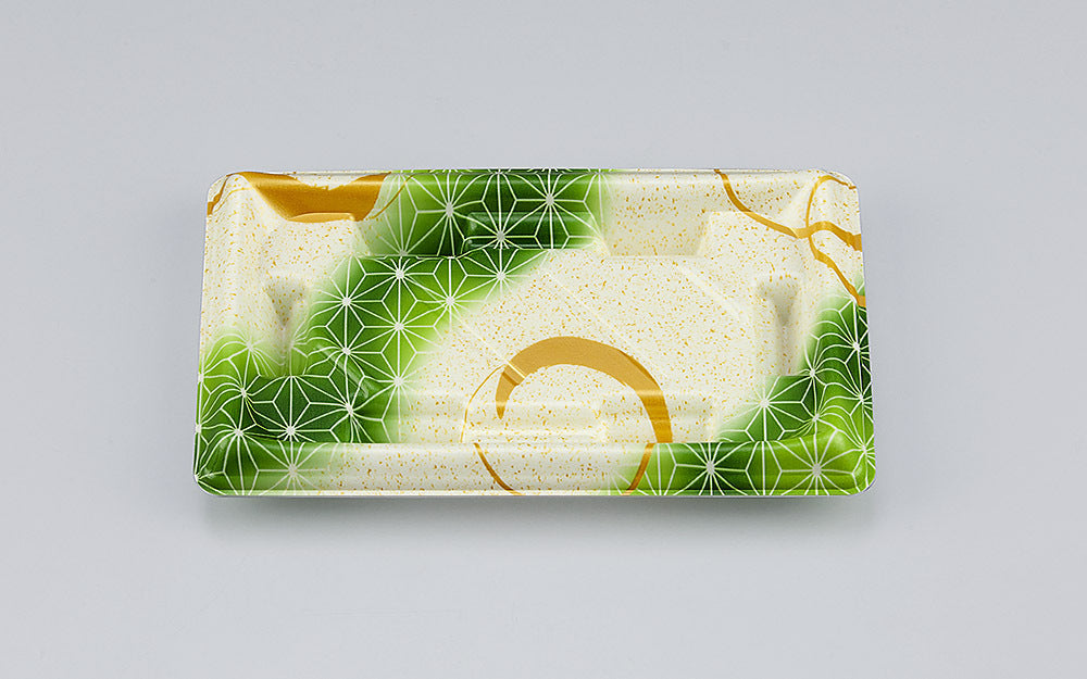 寿司容器 SF美角13 あさ月緑本体