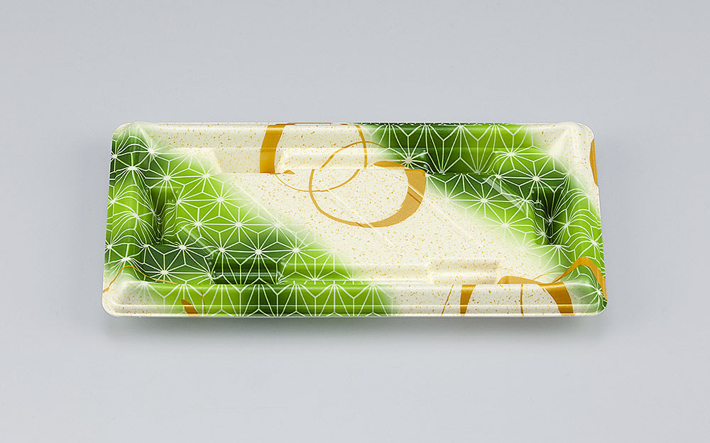 寿司容器 SF美角14 あさ月緑本体