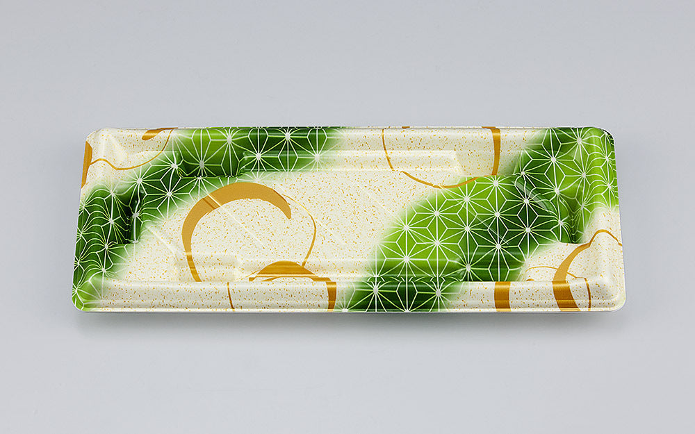 寿司容器 SF美角15 あさ月緑本体