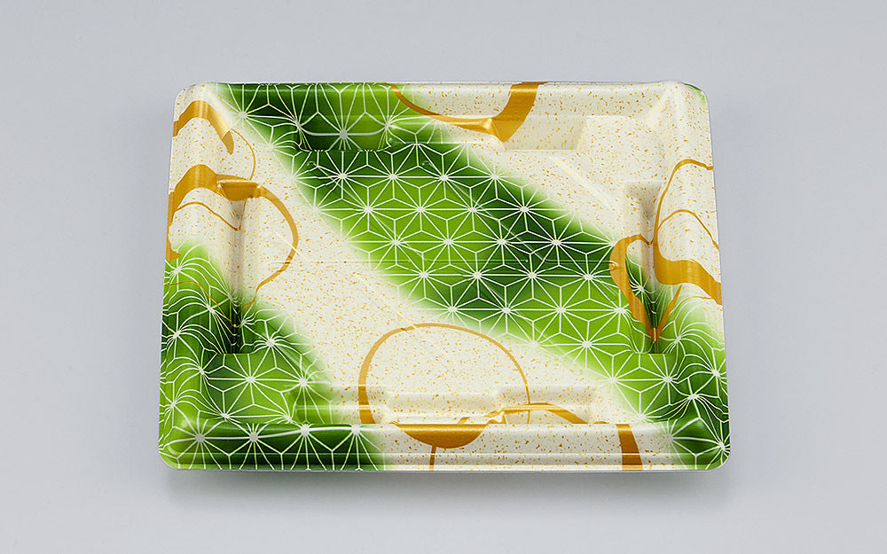 寿司容器 SF美角23 あさ月緑本体