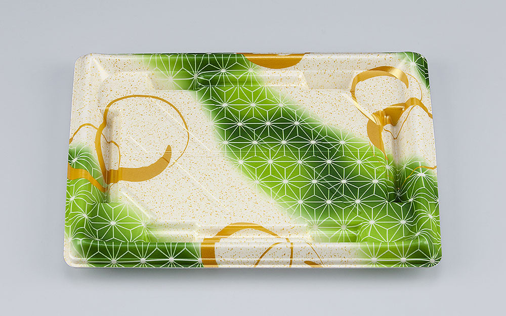 寿司容器 SF美角24 あさ月緑本体