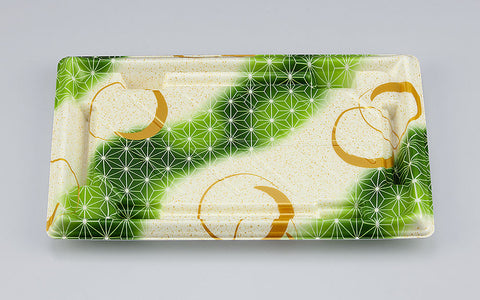 寿司容器 SF美角25 あさ月緑本体