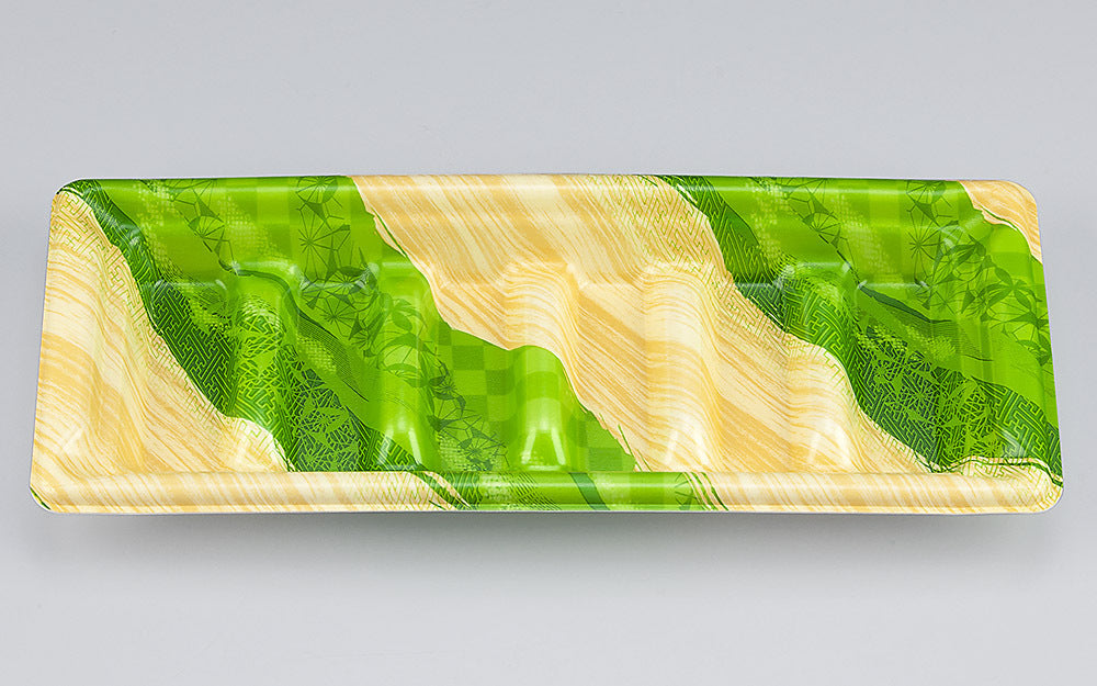 寿司容器 SF角段25-10 しじま緑本体