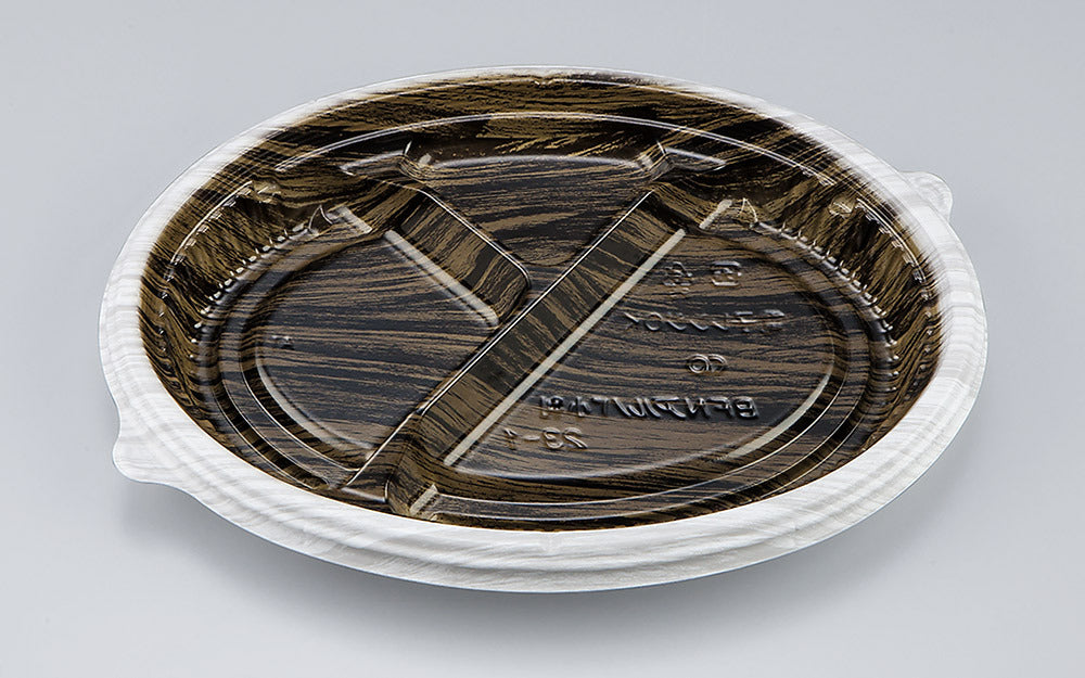 弁当容器 BFNアルバ小判23-1 和もく白茶本体