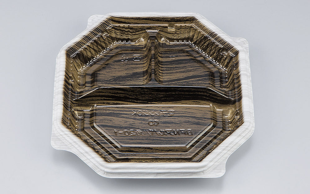 弁当容器 BFNアルバ八角20-1 和もく白茶本体