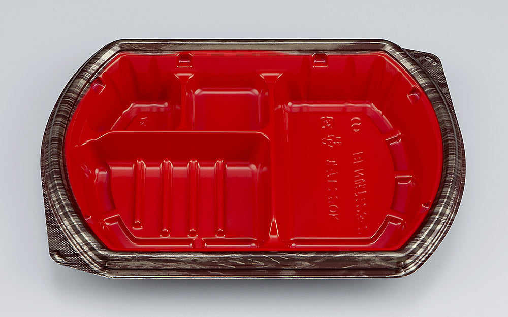 弁当容器 BFN味音23-2 銀木赤本体