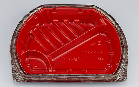 弁当容器 BFN味音32-1 銀木赤本体