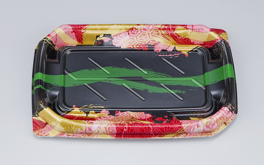 寿司容器 SFN真潮皿24 美雲赤本体