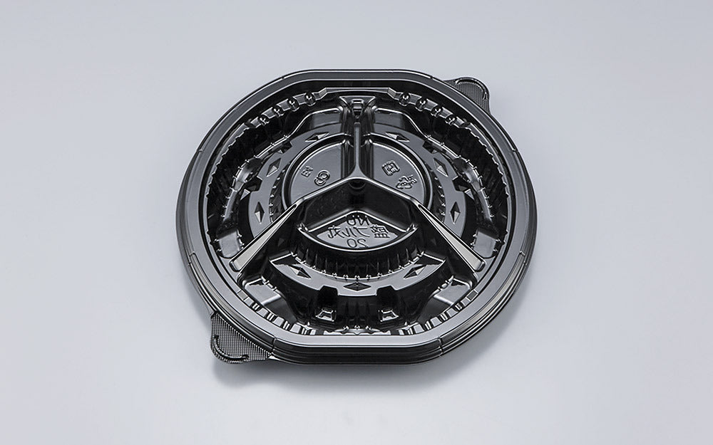 オードブル容器 NU盛ブル丸20 黒本体