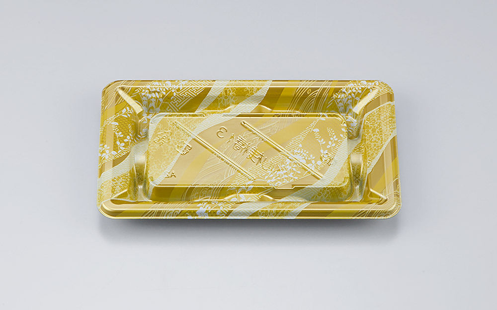 寿司容器 NU桟橋13 絹風金本体