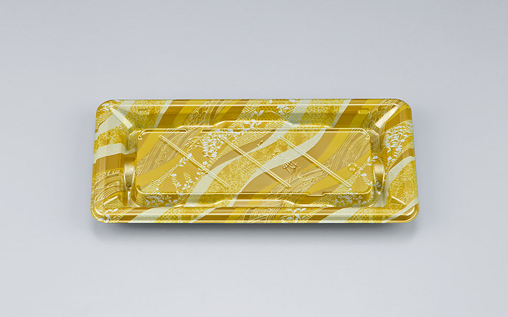 寿司容器 NU桟橋14 絹風金本体