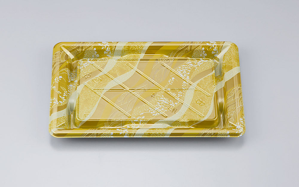 寿司容器 NU桟橋24 絹風金本体