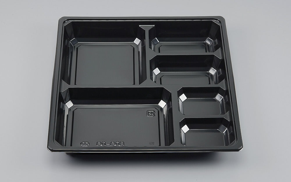 仕出し容器 BOX80-80B 黒中仕切