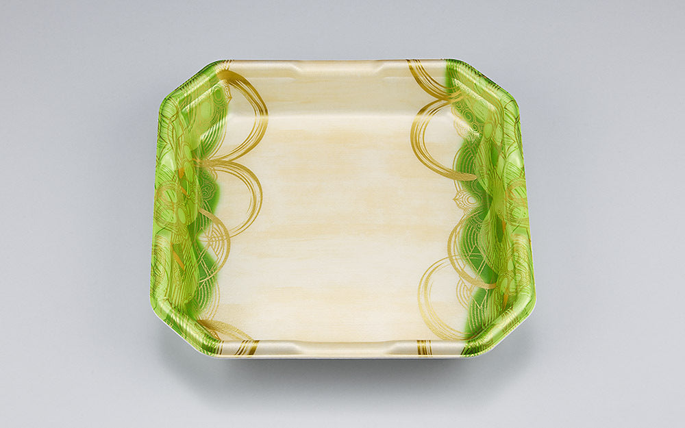 精肉容器 L-カク2 波瓦緑