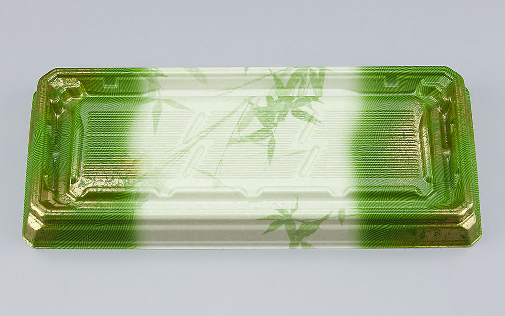 刺身容器 UFハカマ板段3 すず葉緑本体