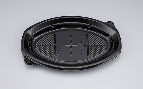 オードブル容器 BFプレ小判31-21 黒本体