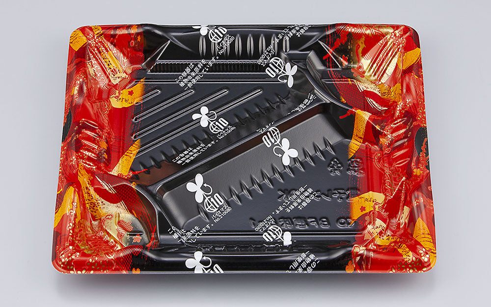 弁当容器 BF恵味8-1 短冊赤B本体（N）