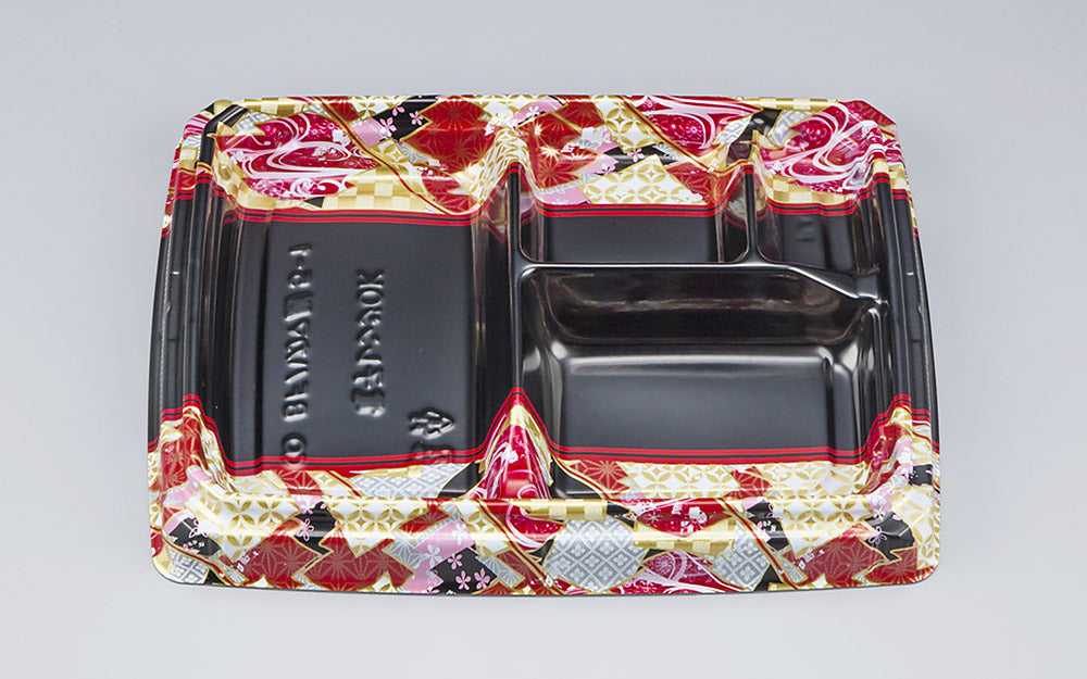 弁当容器 BFハカマ膳5-1 鶴姫赤本体（N）