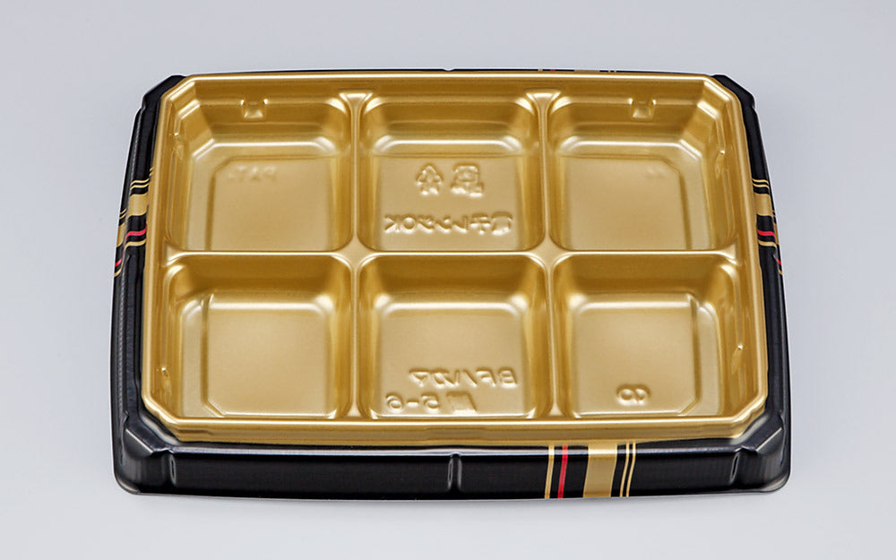 弁当容器 BFハカマ膳5-6 四辻金本体（N）