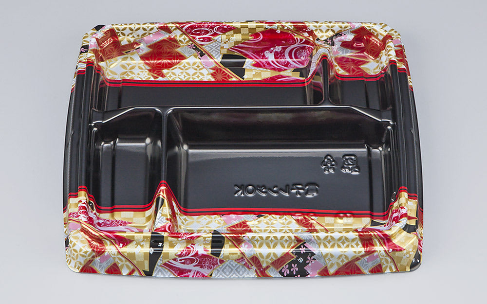 弁当容器 BFハカマ膳6-1 鶴姫赤本体（N）