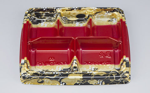 弁当容器 BFハカマ膳6-3 国風赤本体（N）