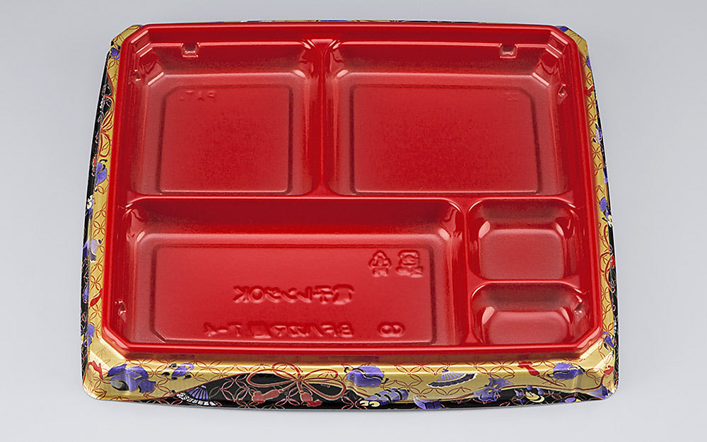 弁当容器 BFハカマ膳7-4 こづち赤本体（N）