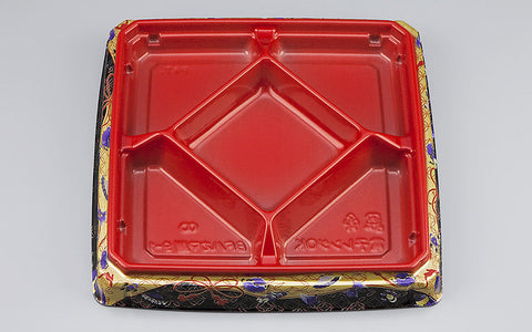 弁当容器 BFハカマ膳9-1 こづち赤本体（N）