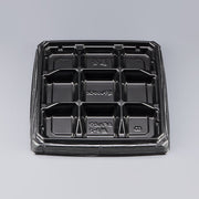弁当容器 BFハカマ膳9-2 黒板目本体（N）