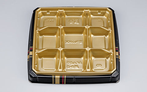 弁当容器 BFハカマ膳9-2 四辻金本体（N）