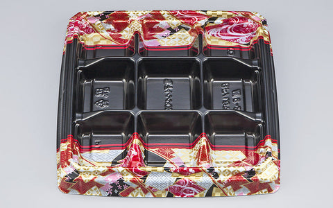 弁当容器 BFハカマ膳9-2 鶴姫赤本体（N）